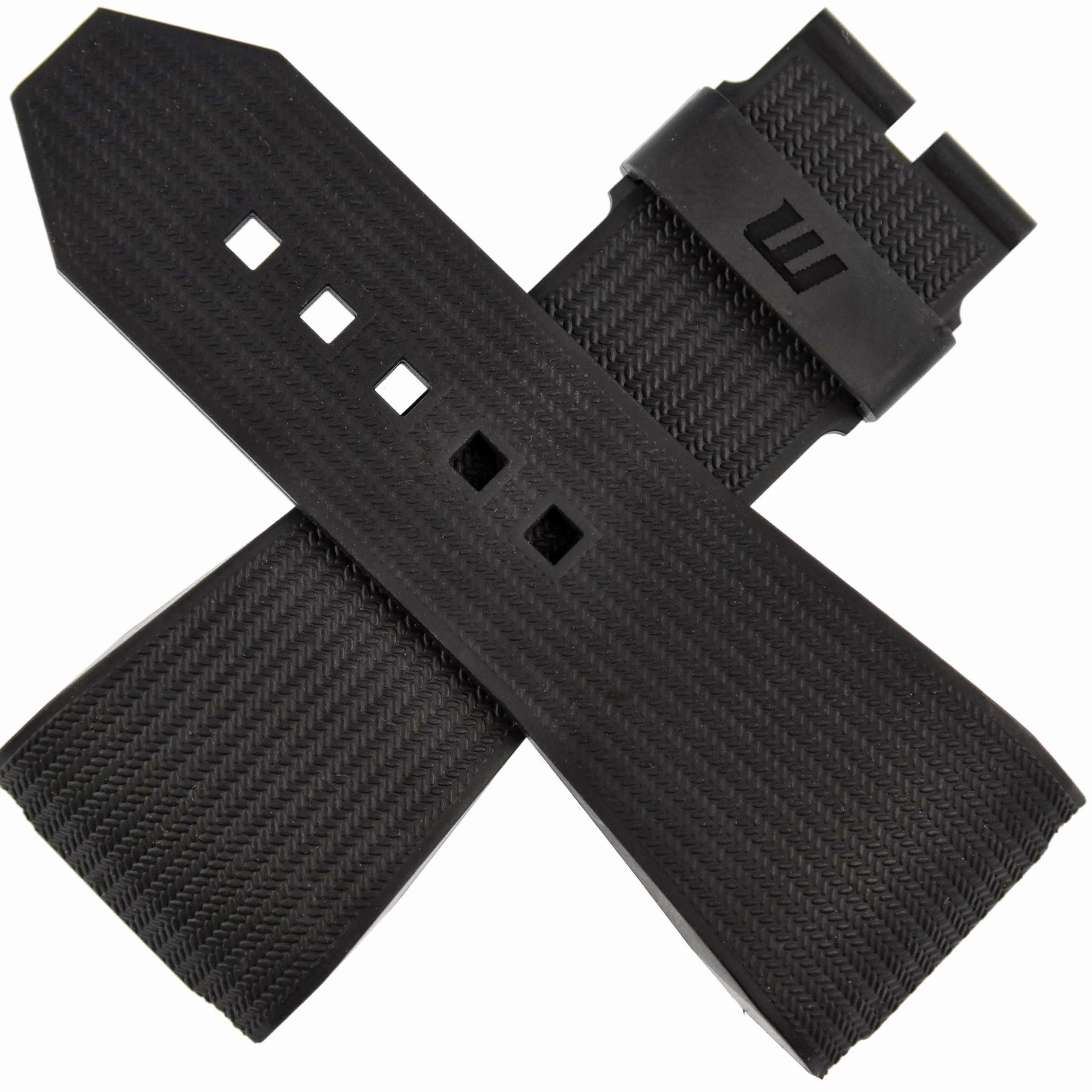 WYLER Genève CODE R Black Rubber Watch Strap M - 27.5 mm