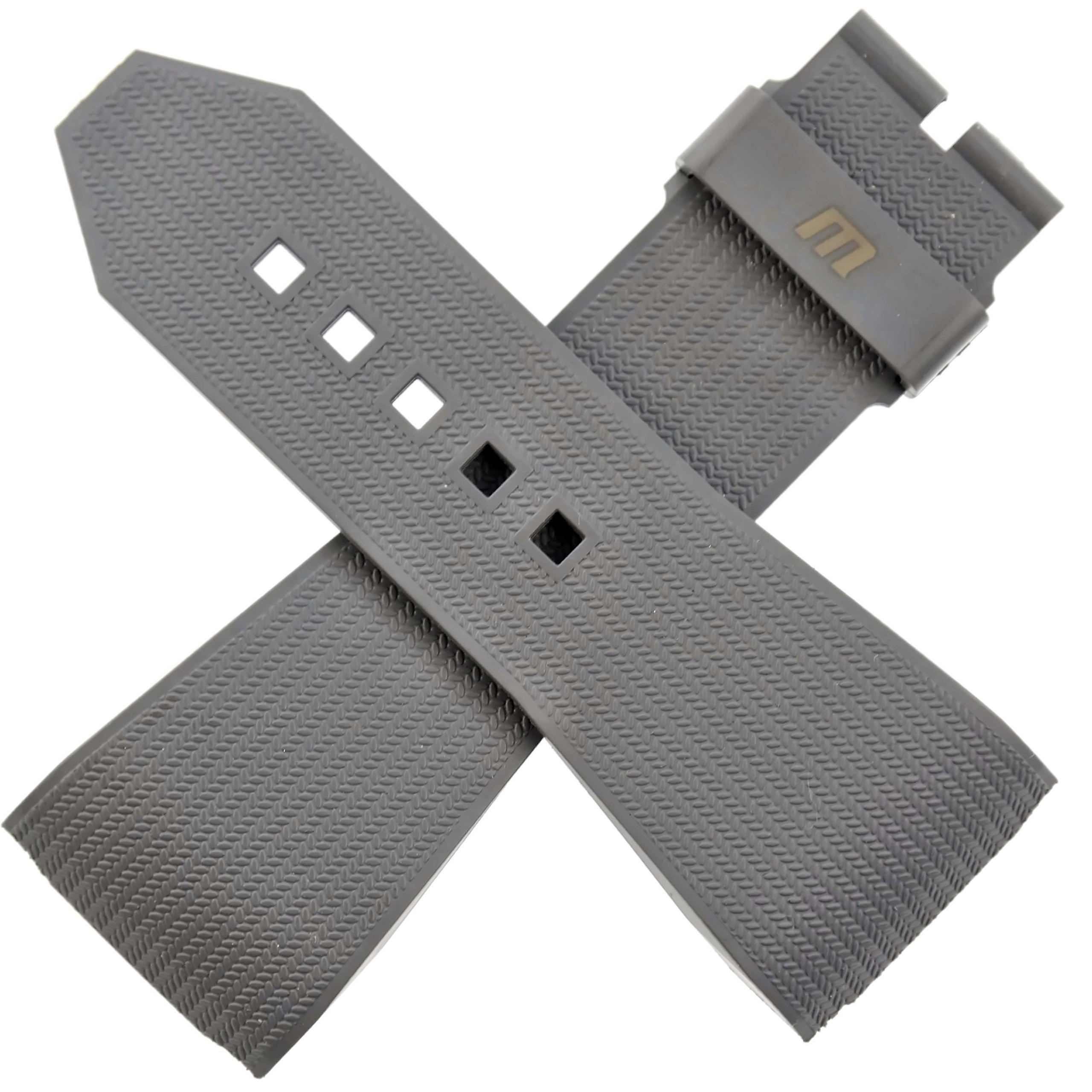WYLER Genève CODE R Gray Rubber Watch Strap M - 27.5 mm