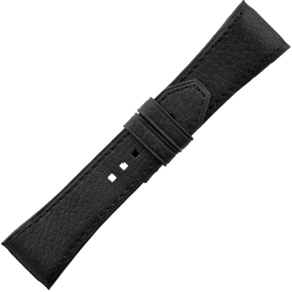 wyler geneve code r/s leather watch strap m black