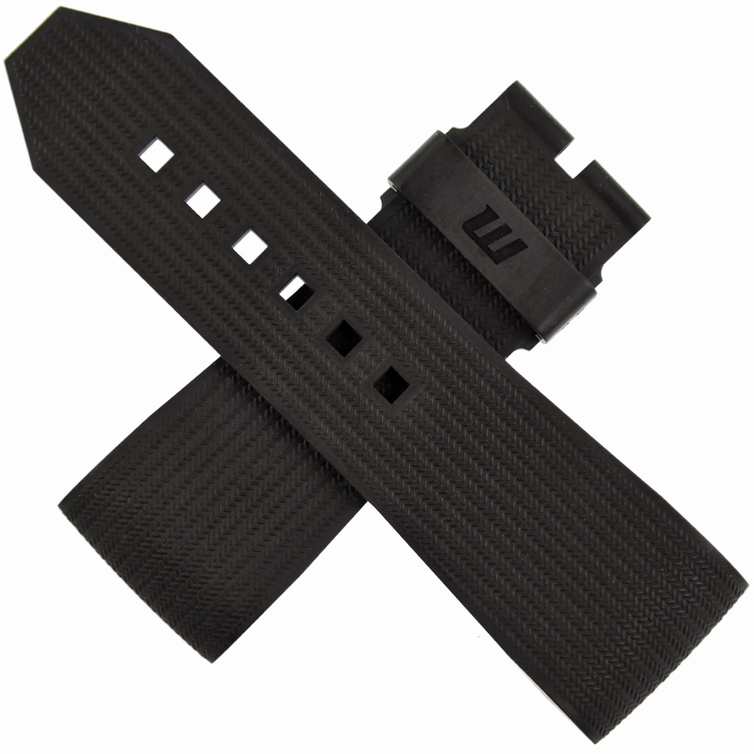 WYLER Genève CODE S Black Rubber Watch Strap M - 25 mm