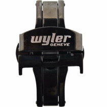 wyler geneve deployant clasp buckle stainless steel black 22 mm